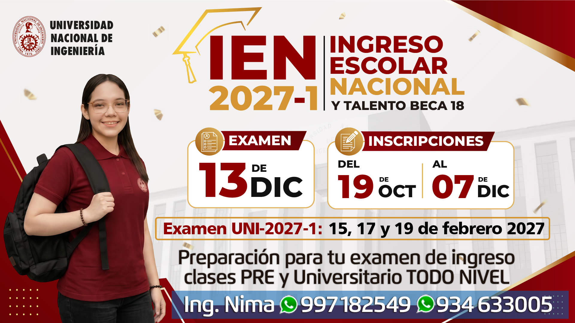 Admisión UNI Escolar 2026