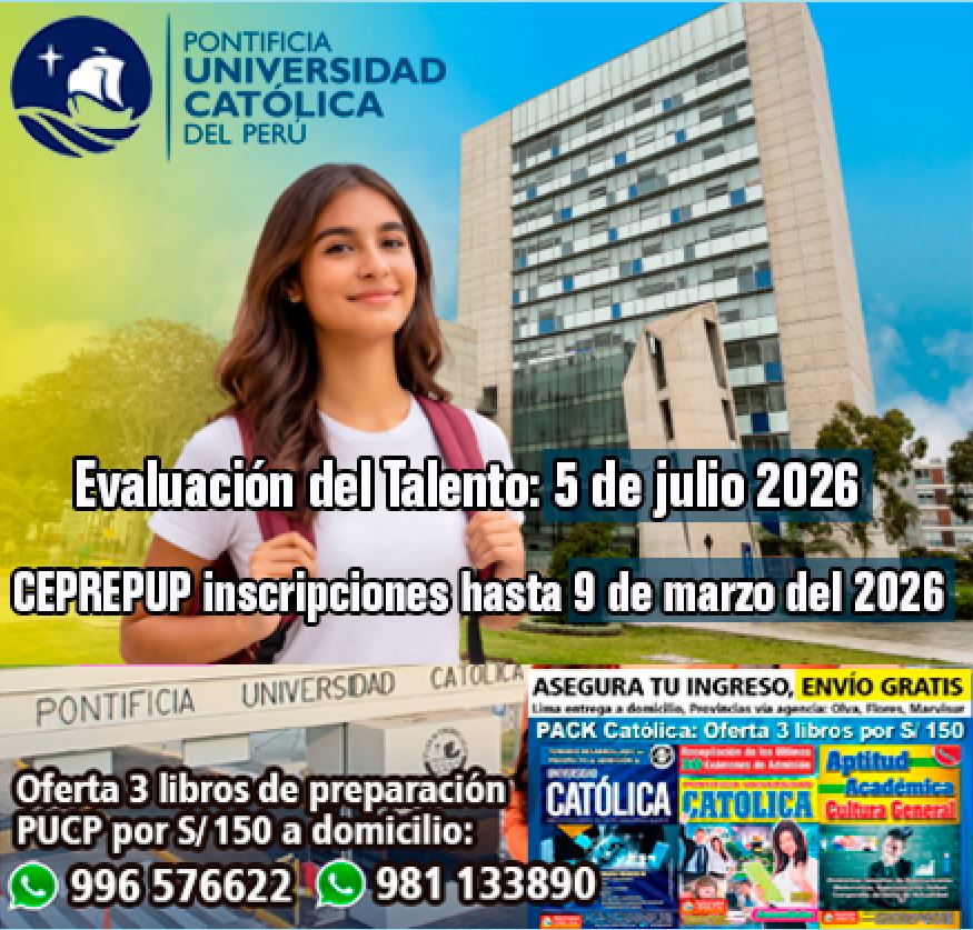 Examen PUCP 2026