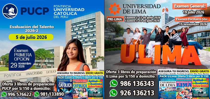 Examen PUCP 2026