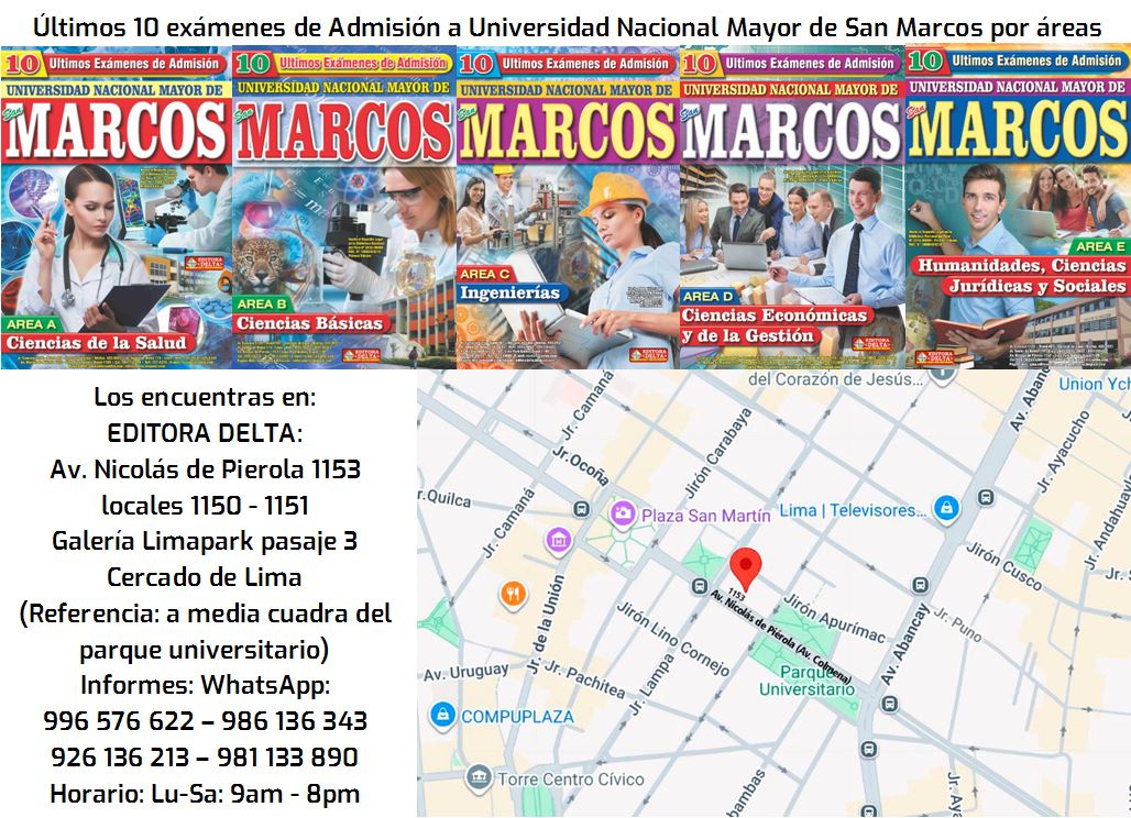 Exámenes Universidad San Marcos 2026
